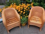 Opruiming: 2 stevige rotan stoelen, prima zit, 1+1 gratis, Ophalen, Gebruikt, Rotan
