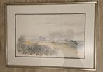 Aquarel met landschap van Anton Maas (1 van set), Antiek en Kunst, Ophalen