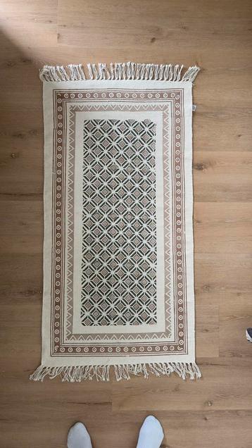 Set van 2 katoenen kleden met geometrisch patroon - 67x125cm beschikbaar voor biedingen