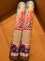 2x Gender reveal jongen, blauw confetti kanon/ party popper, Hobby en Vrije tijd, Feestartikelen, Ophalen of Verzenden
