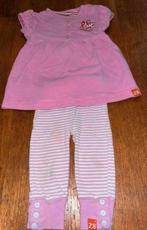 Z8 setje: jurk + legging mt 80 roze met wit, Meisje, Z8, Ophalen of Verzenden, Zo goed als nieuw