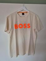 Wit Hugo Boss T-shirt met oranje letters - maat M, Maat 48/50 (M), Wit, Ophalen of Verzenden, Zo goed als nieuw