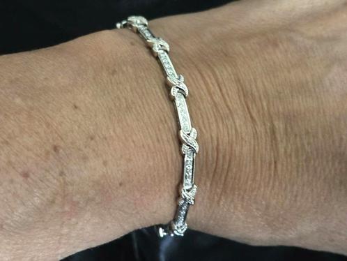 Gouden Vintage armband met diamant ca: 0.70 ct. 2025/438, Sieraden, Tassen en Uiterlijk, Armbanden, Zo goed als nieuw, Goud, Goud