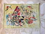 Vintage design tapijt Kandinsky handgetuft wol – jr '70/'80, Antiek en Kunst, Kunst | Schilderijen | Abstract, Ophalen of Verzenden