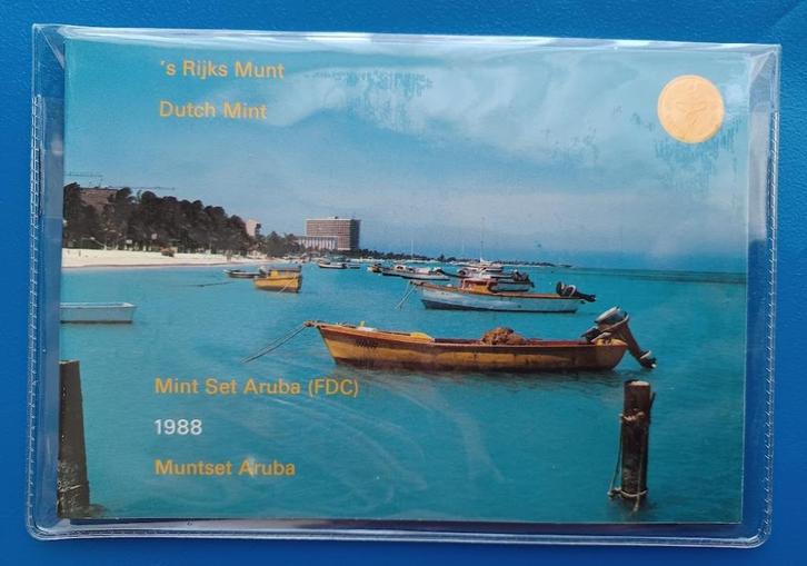 Aruba Muntset 1988  Officiële munt jaarset uit 1988, Postzegels en Munten, Munten | Nederland, Setje, Overige waardes, Koningin Beatrix