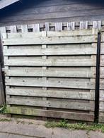 VERKOCHT! Geïmpregneerd houten schutting en toegangspoort, Tuin en Terras, Schuttingen, Ophalen, Minder dan 3 meter, Hout, 1 tot 2 meter