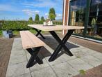 Steigerhout Douglas Tuintafel Tafel met Stalen poten, Nieuw