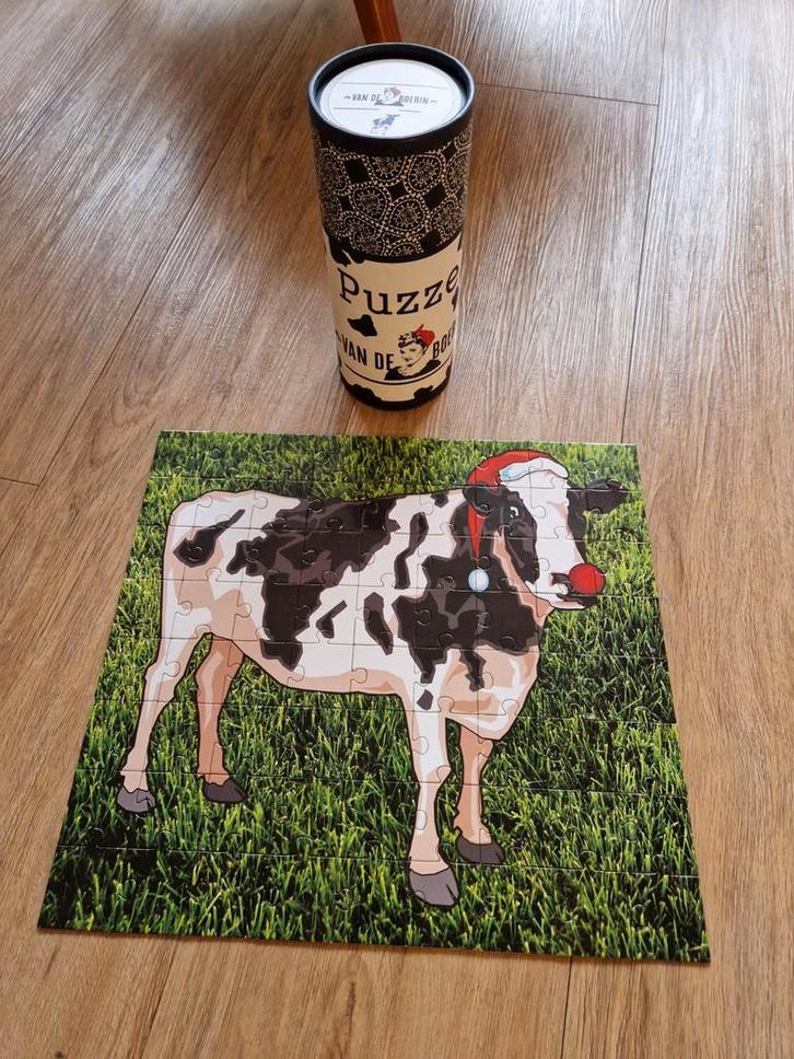 Puzzel van de Boerin - Koe - 72 Stukjes, Kinderen en Baby's, Speelgoed | Kinderpuzzels, Zo goed als nieuw, 4 tot 6 jaar, Meer dan 50 stukjes