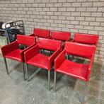 6 Moderne Lederen Eetkamerstoelen, Huis en Inrichting, Stoelen, Ophalen, Onbekend, Onbekend, Onbekend