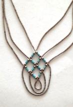 Vintage Native American liquid silver Heishi kralen ketting, Sieraden, Tassen en Uiterlijk, Kettingen, Ophalen, Zo goed als nieuw