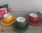 LCW HOME 3 koffie-kopjes met pompoenmotief, Keramiek, Nieuw, Ophalen of Verzenden, Overige stijlen
