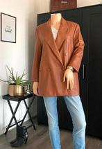 MANGO leren blazer camel maat M, Maat 38/40 (M), Mango, Bruin, Ophalen of Verzenden