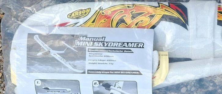 Carson Mini Skydreamer Zweefvliegtuig - Nieuw!, Hobby en Vrije tijd, Modelbouw | Auto's en Voertuigen, Nieuw, Overige typen, Groter dan 1:32