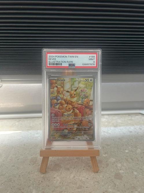 Eevee #188 PSA 9, Hobby en Vrije tijd, Verzamelkaartspellen | Pokémon, Zo goed als nieuw, Losse kaart, Ophalen of Verzenden