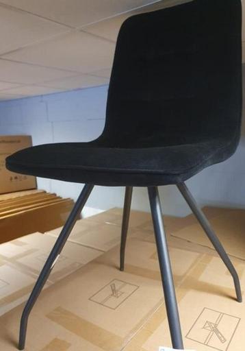 Bronx 71 zwarte velvet stoel zwart geblokt NIEUW beschikbaar voor biedingen