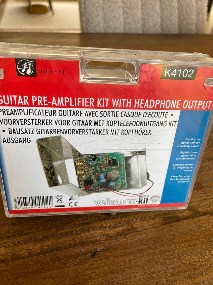 Velleman K4102 Gitaar Voorversterker Kit - Nieuw, Muziek en Instrumenten, Versterkers | Bas en Gitaar, Nieuw, Gitaar, Minder dan 50 watt
