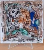Jan Sonnemans (1943-2006)  zonder titel. Gouache/viltstift., Antiek en Kunst, Ophalen