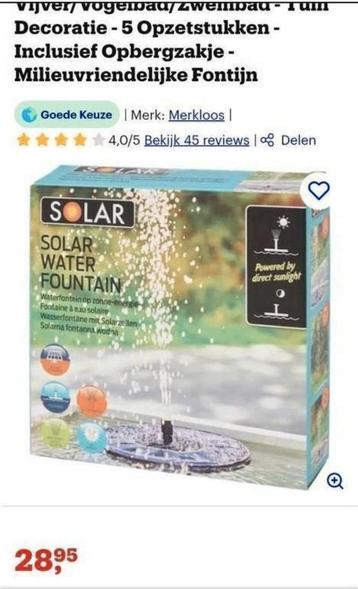 waterfontijn Solar  beschikbaar voor biedingen