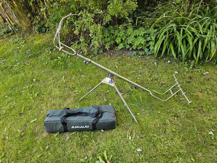 Amiaud 3 poot Rodpod Inox Gebogen Buzzerbars RVS, Watersport en Boten, Hengelsport | Karpervissen, Gebruikt, Overige typen, Ophalen of Verzenden