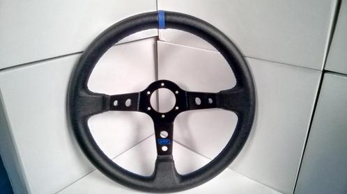 OMP leder sportstuur stuur blauw / rood ( sparco, qsp ), Auto-onderdelen, Interieur en Bekleding, Nieuw, Ophalen of Verzenden
