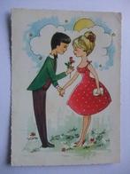 M87 Drie romantische ansichtkaarten, jaren 60, Verzamelen, Verzenden, 1960 tot 1980, Gelopen, Feest(dag)