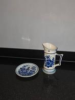 Delfts blauw - Wandtegel + Vaas, Ophalen, Gebruikt, Blauw, Aardewerk of Porselein