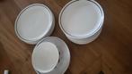Hema Servies, wit met blauwe rand, Huis en Inrichting, Ophalen, Zo goed als nieuw, Wit, Overige typen