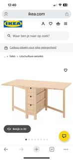 Ikea Klaptafel 6 lades, Ophalen, 100 tot 150 cm, 50 tot 100 cm, Zo goed als nieuw