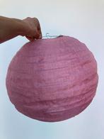 Linnen roze lampenkap, Huis en Inrichting, Lampen | Hanglampen, Ophalen of Verzenden, Zo goed als nieuw, Stof, Minder dan 50 cm