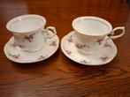 Vintage Crown China Theecups en Schotels - Set van 2, Antiek en Kunst, Antiek | Servies los, Ophalen