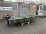 Te koop Alumacraft 1232 platbodem incl suzuki 6 pk takt, Watersport en Boten, Ophalen of Verzenden, Zo goed als nieuw, Minder dan 10 pk