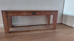 Massief houten tafel, gebruikt als salontafel, Ophalen, 100 tot 150 cm, Teakhout, Zo goed als nieuw