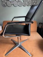 Prachtige leren draaistoel Klober 6 stuks, Ophalen of Verzenden, Zo goed als nieuw, Zwart, Vijf, Zes of meer stoelen