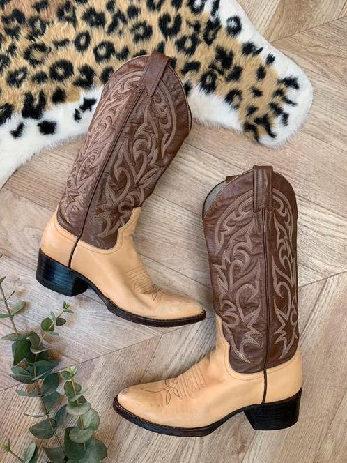 Morgan Boots cowboylaarzen 36 37 western boots laarzen, Kleding | Dames, Schoenen, Zo goed als nieuw, Hoge laarzen, Bruin, Ophalen of Verzenden