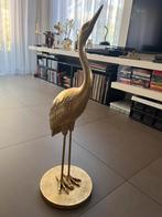 Coco maison: reiger, staand op ronde voet, goudkleurig, Antiek en Kunst, Ophalen