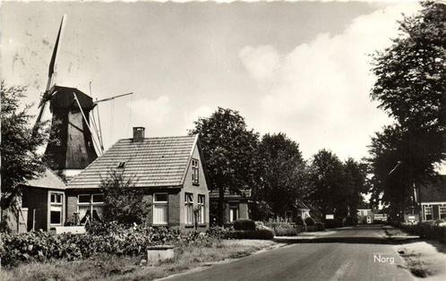 Norg - molen dorpsgezicht - 1962 gelopen, Verzamelen, Ansichtkaarten | Nederland, Gelopen, Overijssel, 1960 tot 1980, Verzenden