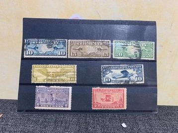 6 Amerikaanse postzegels Airmail leuk voor verzameling beschikbaar voor biedingen