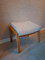 2x Farstrup beige bouclé voetenbankjes, Hout, Scandinavisch mid-century, Minder dan 50 cm, Ophalen of Verzenden