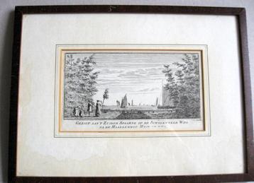 Kopergravure Gezigt aan 't Zuider Spaarne, C v. Noorde 1763 beschikbaar voor biedingen