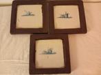 3 antieke tegels, Antiek en Kunst, Antiek | Wandborden en Tegels, Ophalen of Verzenden