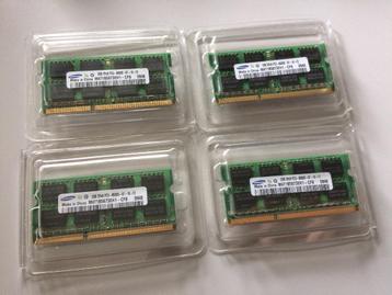 Samsung SO-DIMM 2GB 1066MHZ DDR3 SDRAM (4 stuks) = 8GB beschikbaar voor biedingen