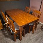 Eet tafel met stoelen, Ophalen of Verzenden, Gebruikt, 4 tot 6 stoelen