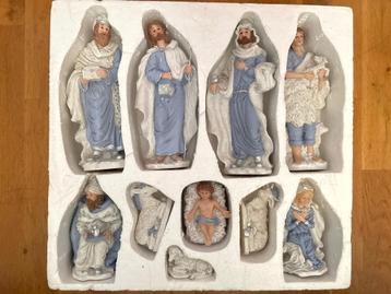 10-delige grote kerstfiguren set nieuwstaat / kerststal  beschikbaar voor biedingen