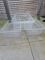 Draadmanden, 3 stuks, lichtgrijs, Ophalen of Verzenden, Gebruikt, Rechthoekig, Mand