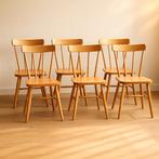 6 Vintage Ikea Houten Olle Stoelen, Huis en Inrichting, Ophalen, Gebruikt, Bruin, Hout