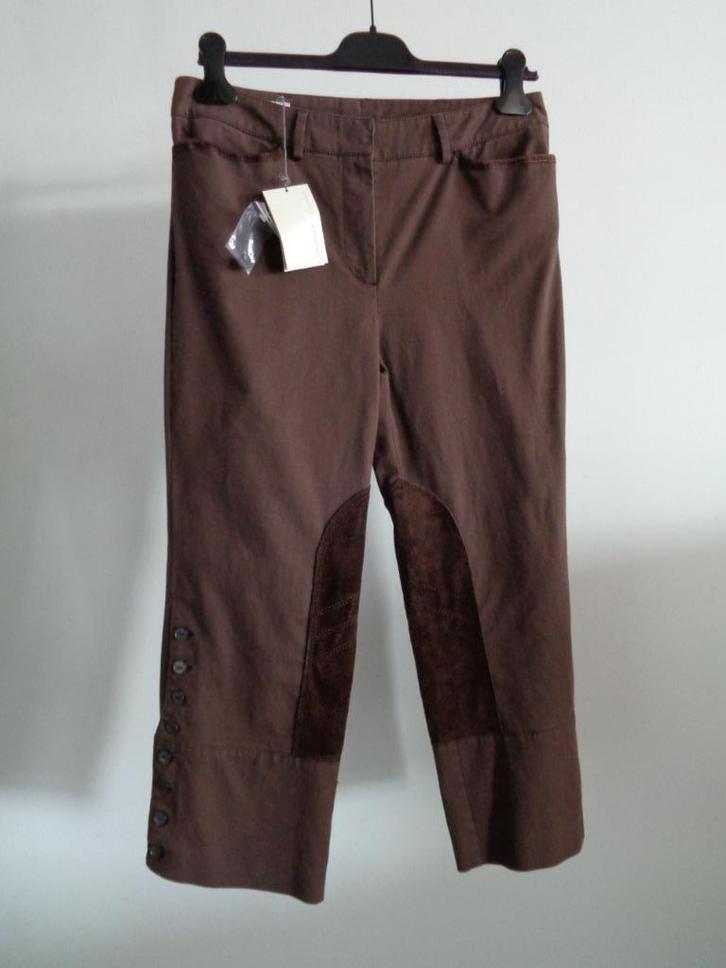 Bruphils bruine broek met suède-leer, maat 40 NIEUW, Kleding | Dames, Broeken en Pantalons, Nieuw, Maat 38/40 (M), Bruin, Verzenden
