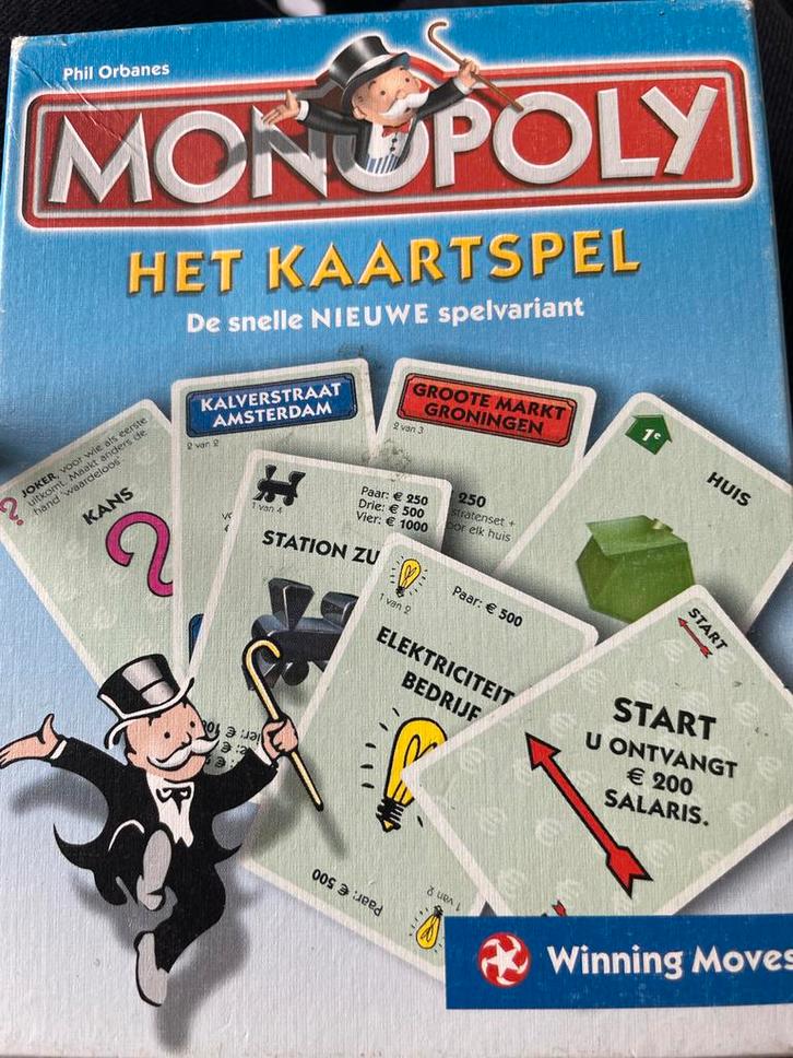 Monopoly Het Kaartspel - Nieuwe Spelvariant, Hobby en Vrije tijd, Gezelschapsspellen | Bordspellen, Zo goed als nieuw, Een of twee spelers