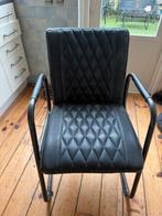 4 eetkamer stoelen zware kwaliteit geschuurd leer, Huis en Inrichting, Stoelen, Ophalen, Zo goed als nieuw, Bruin, Leer