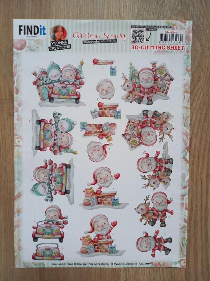 3D KERST knipvellen voor maar € 0,20 per stuk!, Hobby en Vrije tijd, Kaarten | Zelf maken, Nieuw, Knipvel, Kerst, Verzenden