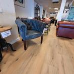 Chesterfield fauteuil, tub chair zwart grijs vintage leer, Huis en Inrichting, Ophalen, Gebruikt, 75 tot 100 cm, Leer